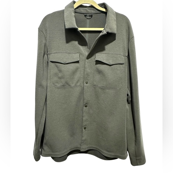LULULEMON GRIDLINER FLEECE OVER SHIRT LM3DTBS MEN'S SIZE Xl GRAY GREEN - Picture 1 of 6